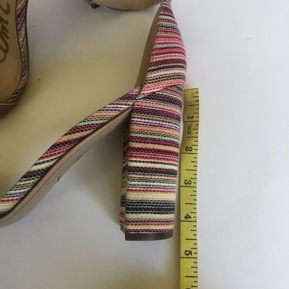 Sam Edelman Womens Yaro Striped Ankle Strap Block Heel Sandals Size 8.5 - Picture 5 of 15